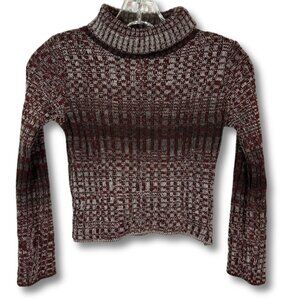 Girls Mary Kate And Ashley Sweater Size 7/8 Ribbed Turtleneck Y2K 2000s Knitted